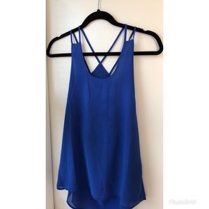 Silk Blue Tank Top